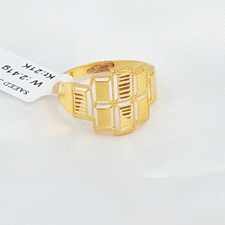 21K خاتم اكسترا-مجوهرات الشيخ سعيد-Saeed Jewelry 