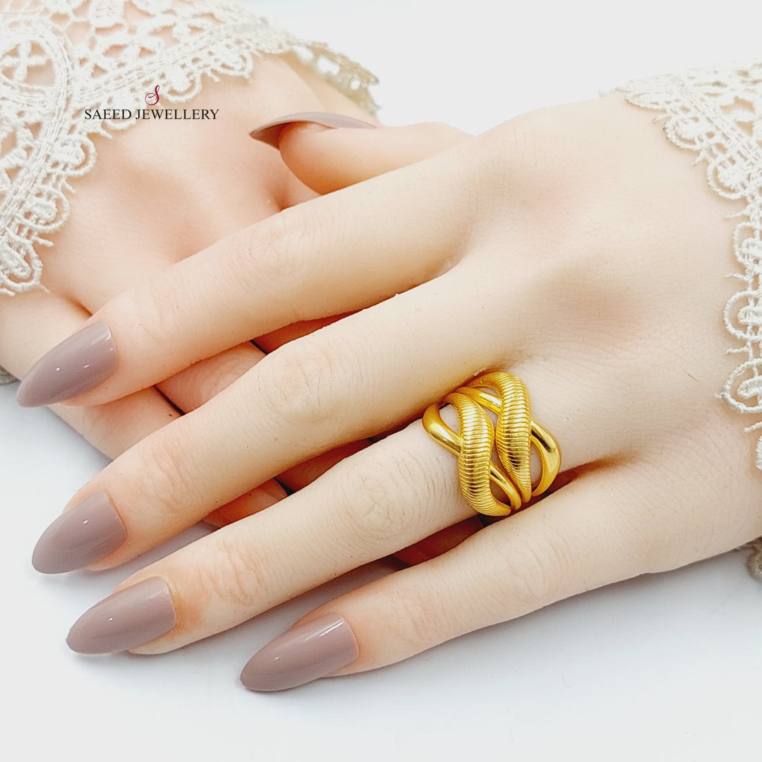 21K Gold Deluxe Ring by Saeed Jewelry - Image 4