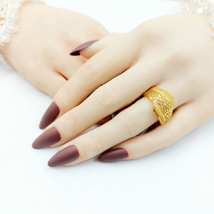Deluxe Ring Made of 21K Gold by Saeed Jewelry 