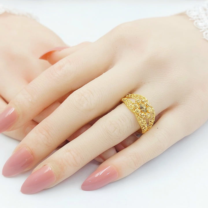 Deluxe Ring Made of 21K Gold by Saeed Jewelry 