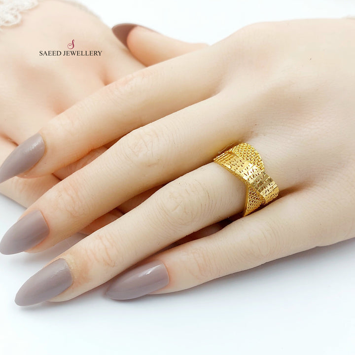 Deluxe Ring Made of 21K Gold by Saeed Jewelry 