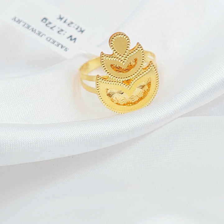 Deluxe Ring Made of 21K Gold by Saeed Jewelry 