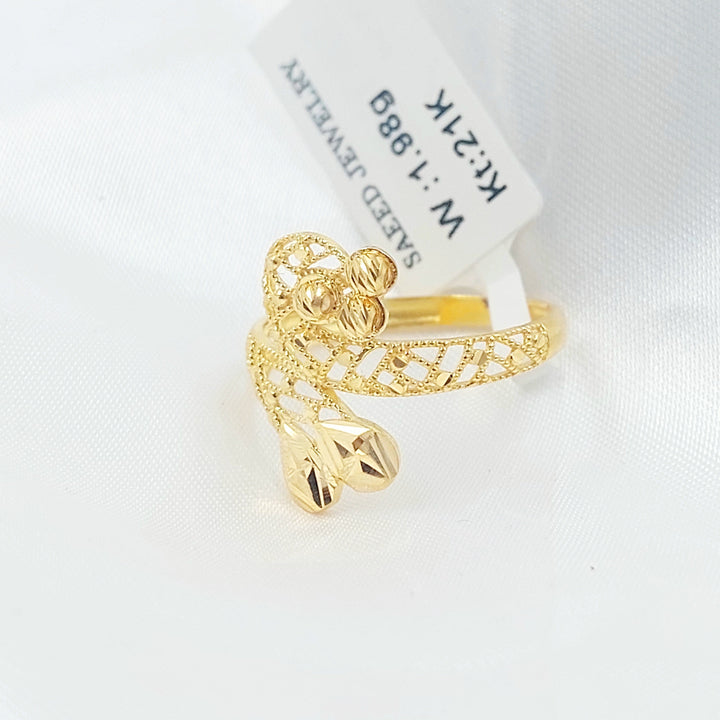 Deluxe Ring Made of 21K Gold by Saeed Jewelry 