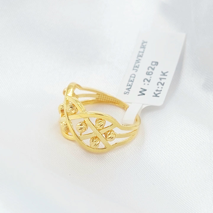 Deluxe Ring Made of 21K Gold by Saeed Jewelry 