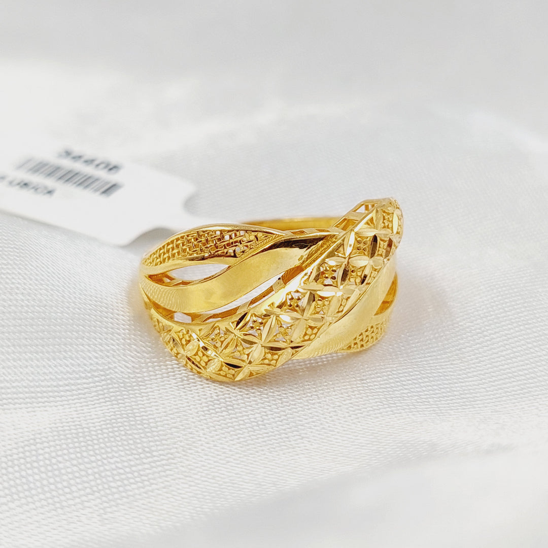 21K خاتم اكسترا-مجوهرات الشيخ سعيد-Saeed Jewelry 