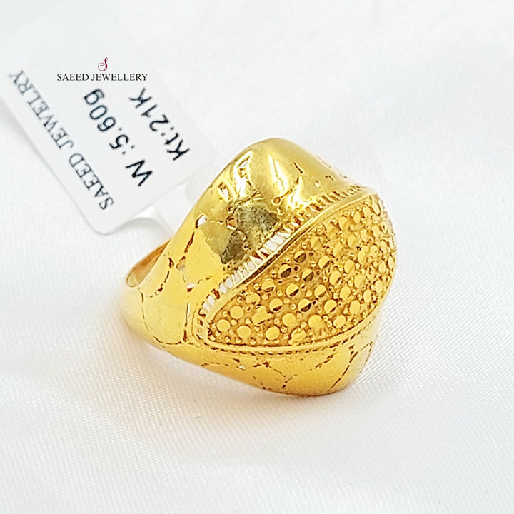 Deluxe Ring Made of 21K Gold by Saeed Jewelry 