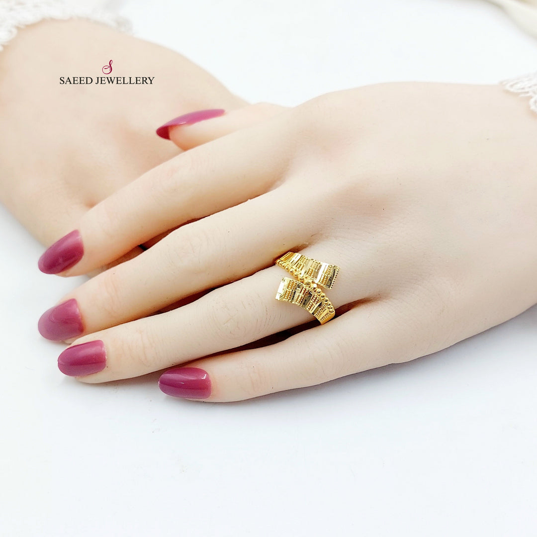 21K خاتم اكسترا-مجوهرات الشيخ سعيد-Saeed Jewelry 