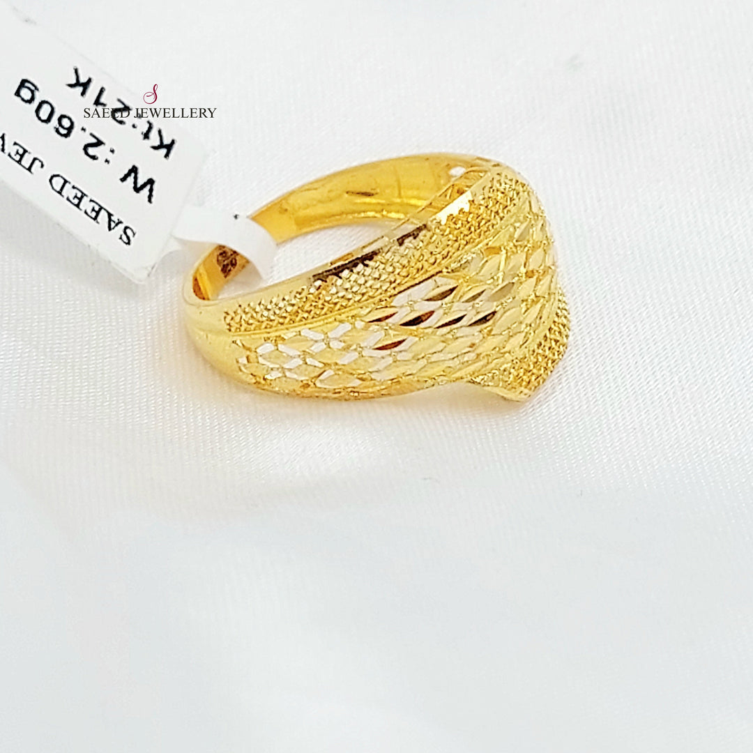 Deluxe Ring Made of 21K Gold by Saeed Jewelry 