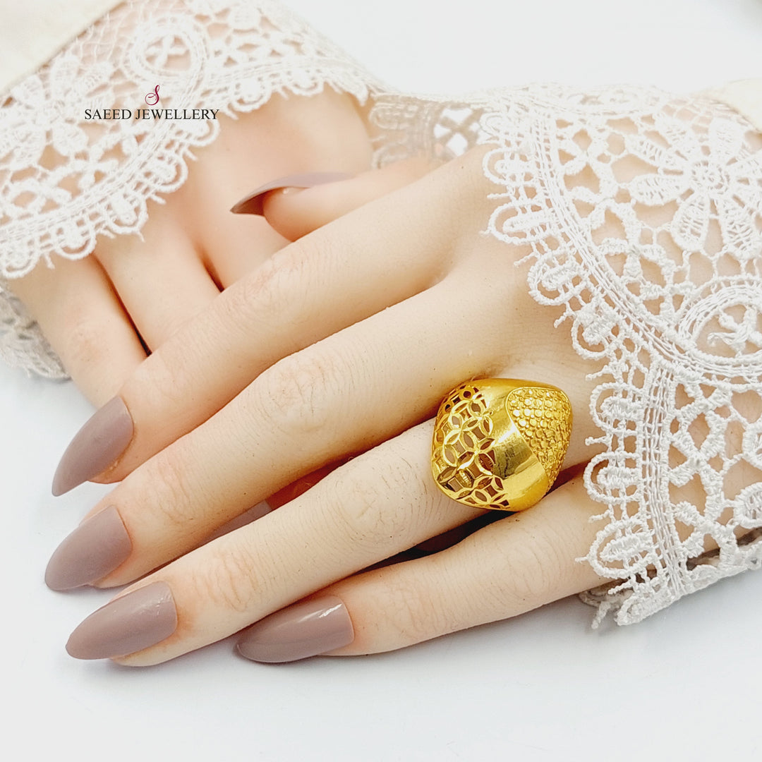 Deluxe Ring Made of 21K Gold by Saeed Jewelry 