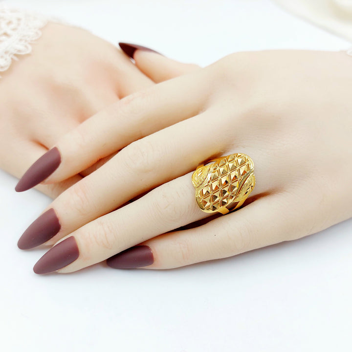 21K خاتم اكسترا-مجوهرات الشيخ سعيد-Saeed Jewelry 