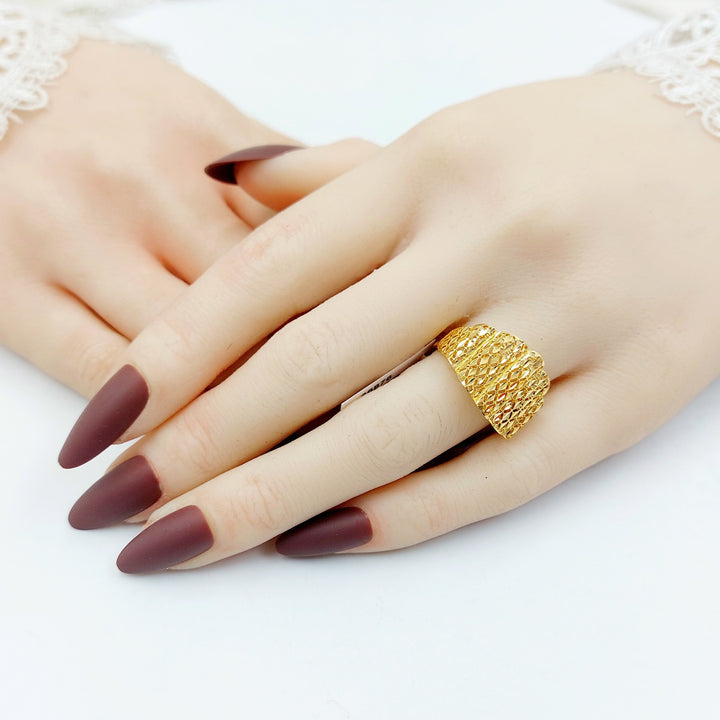 21K خاتم اكسترا-مجوهرات الشيخ سعيد-Saeed Jewelry 