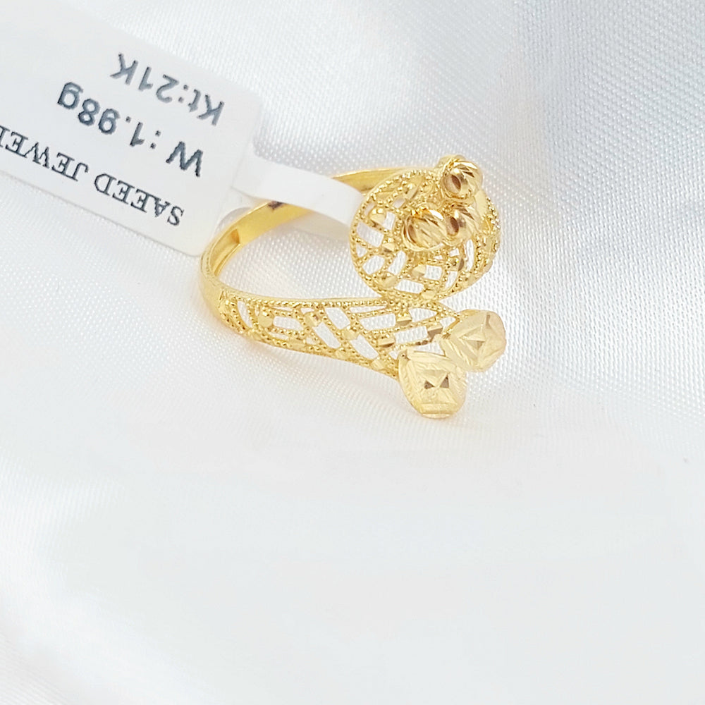 Deluxe Ring Made of 21K Gold by Saeed Jewelry 