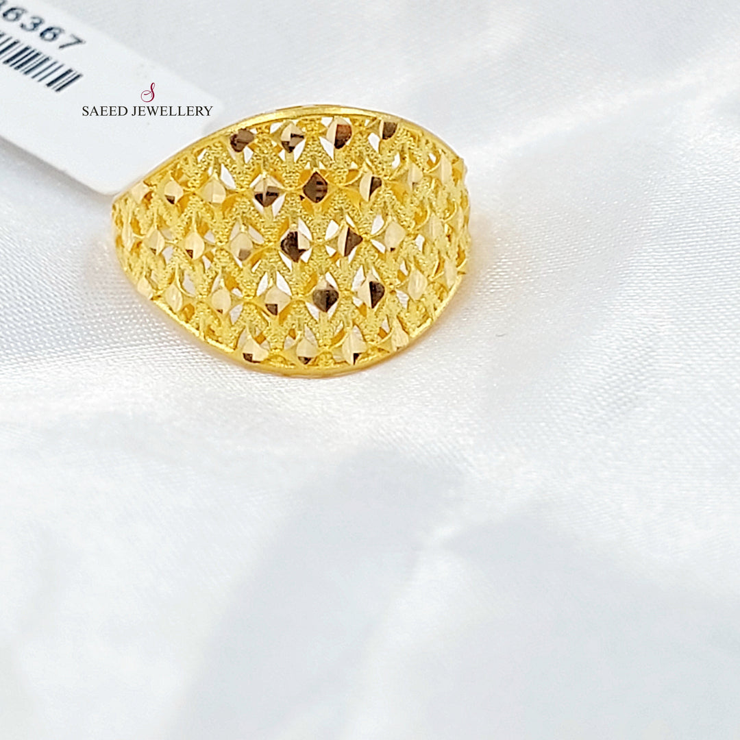 Deluxe Ring Made of 21K Gold by Saeed Jewelry 