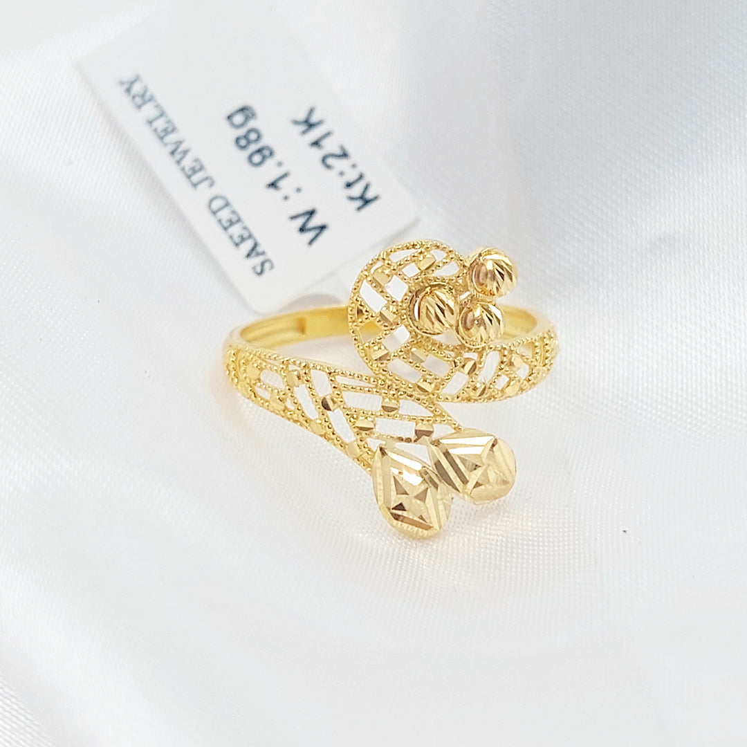 Deluxe Ring Made of 21K Gold by Saeed Jewelry 