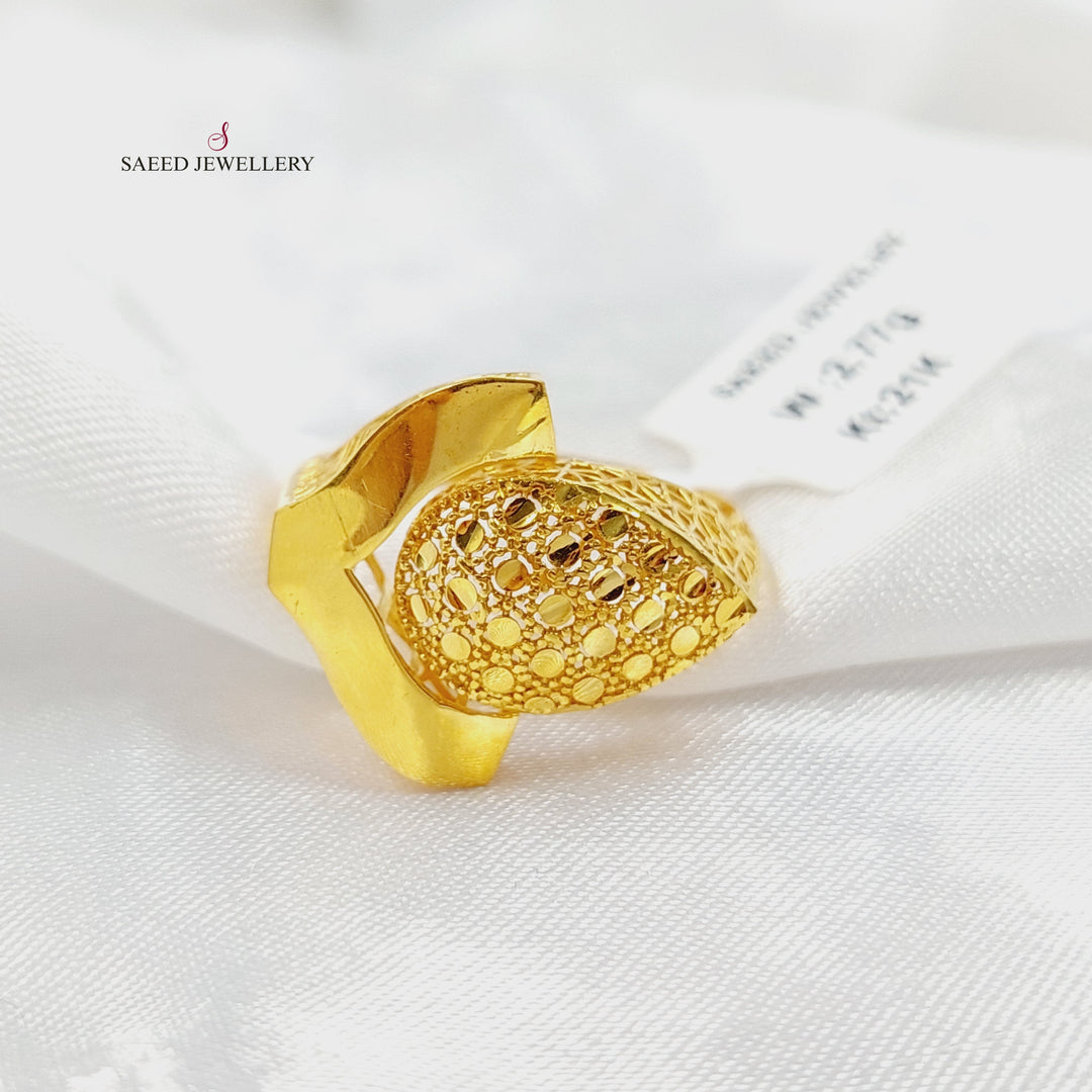 21K خاتم اكسترا-مجوهرات الشيخ سعيد-Saeed Jewelry 