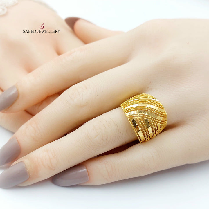 Deluxe Ring Made of 21K Gold by Saeed Jewelry 