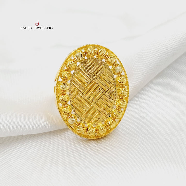 21K Gold Deluxe Ring by Saeed Jewelry - Image 3