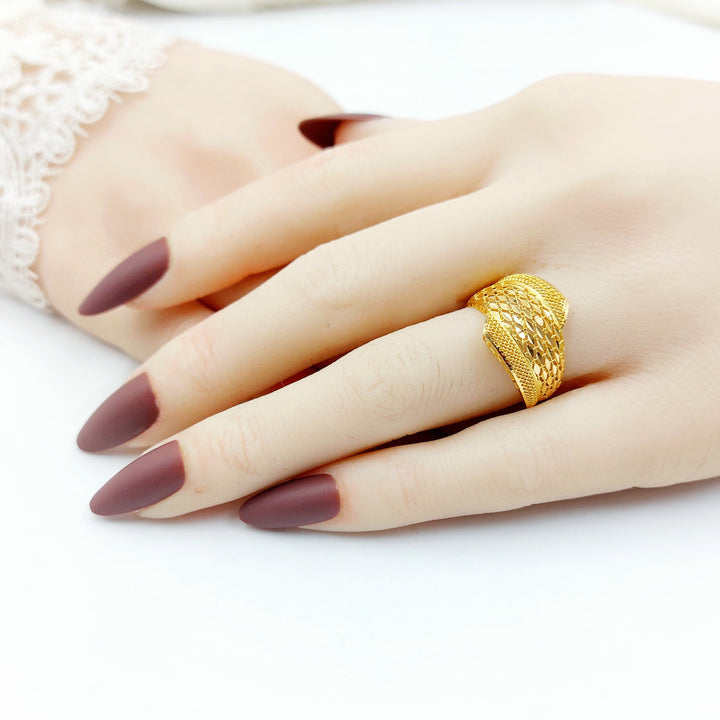 21K خاتم اكسترا-مجوهرات الشيخ سعيد-Saeed Jewelry 