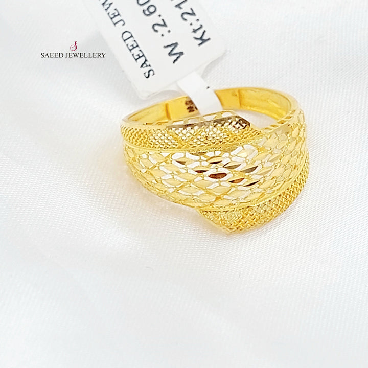 Deluxe Ring Made of 21K Gold by Saeed Jewelry 
