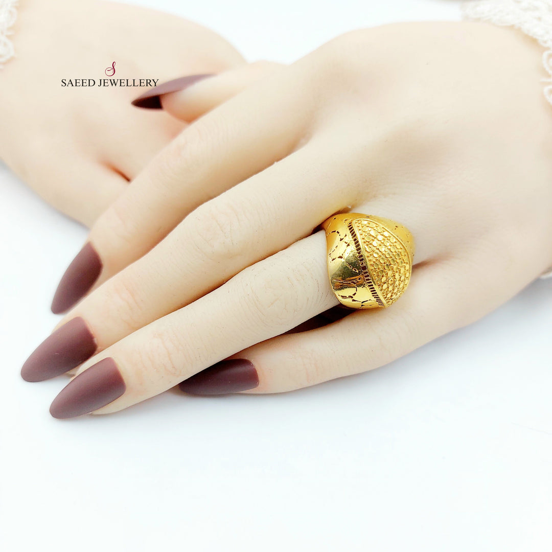 Deluxe Ring Made of 21K Gold by Saeed Jewelry 