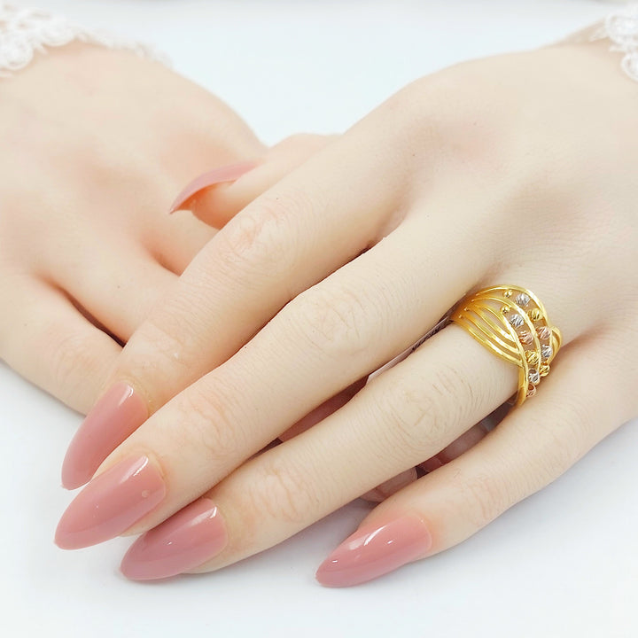 Deluxe Ring Made of 21K Gold by Saeed Jewelry 