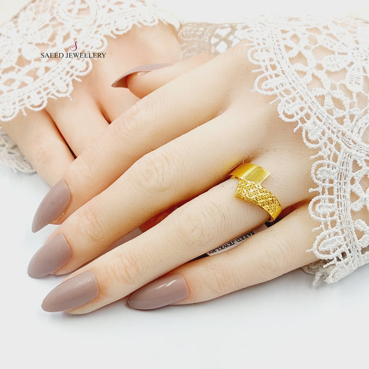 Deluxe Ring Made of 21K Gold by Saeed Jewelry 