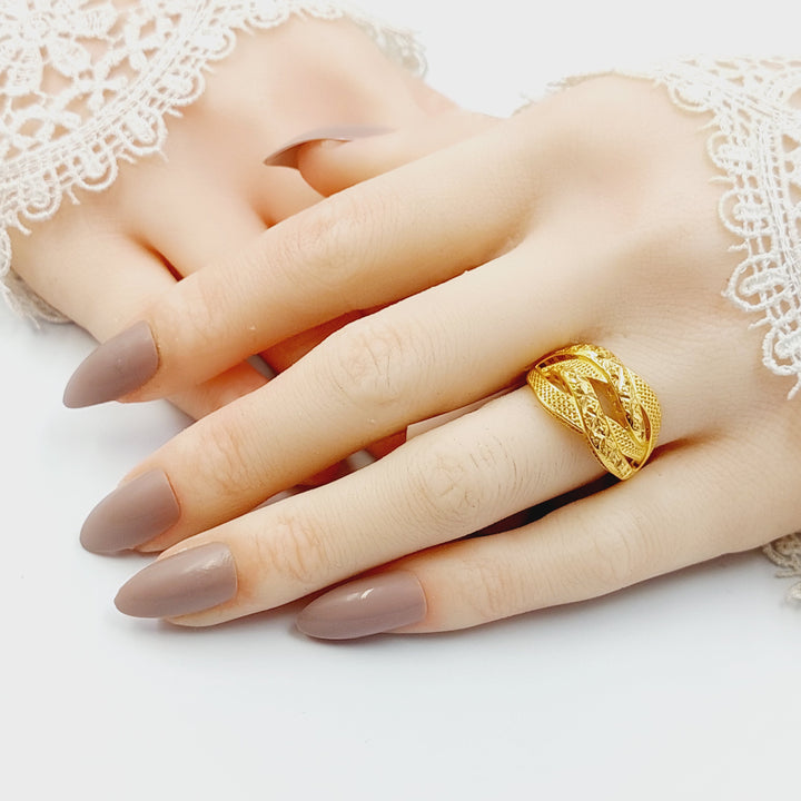 Deluxe Ring Made of 21K Gold by Saeed Jewelry 