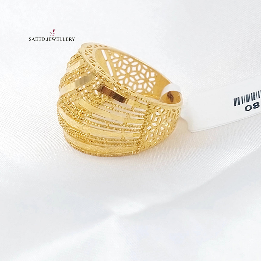 Deluxe Ring Made of 21K Gold by Saeed Jewelry 