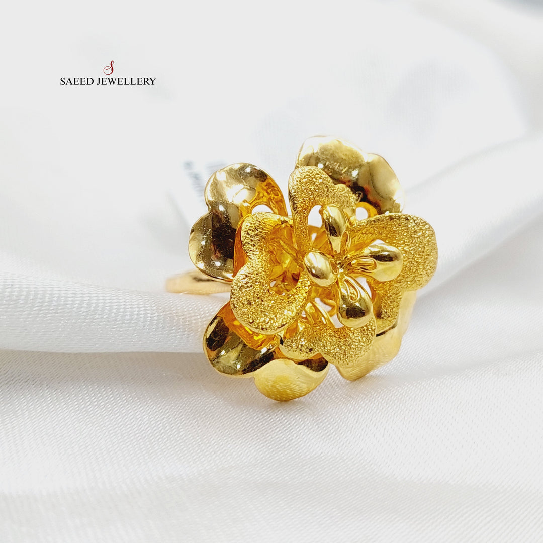 21K Gold Deluxe Rose Ring by Saeed Jewelry - Image 1