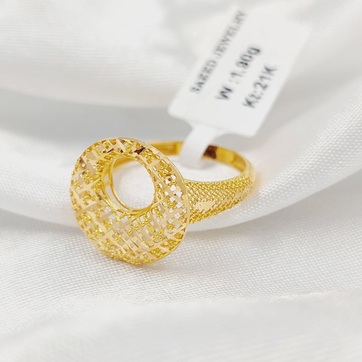 21K خاتم دائري اكسترا-مجوهرات الشيخ سعيد-Saeed Jewelry 
