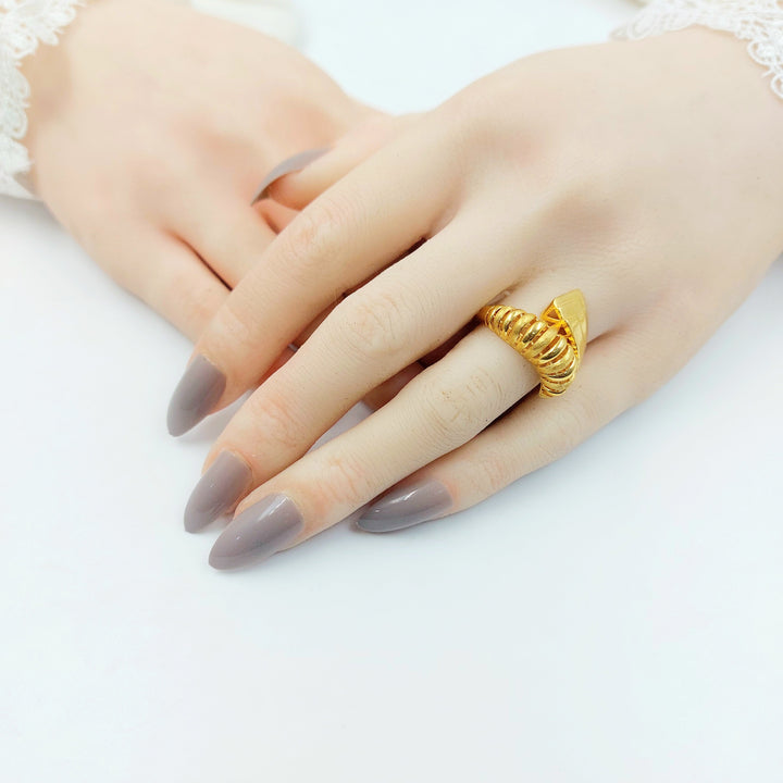 Deluxe Snake Ring Made of 21K Gold by Saeed Jewelry 