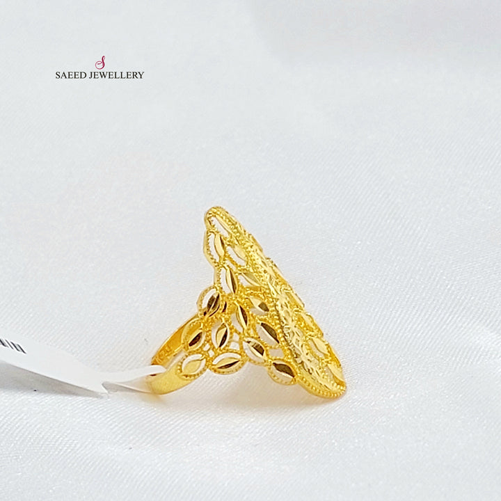 21K خاتم سنبلة اكسترا-مجوهرات الشيخ سعيد-Saeed Jewelry 
