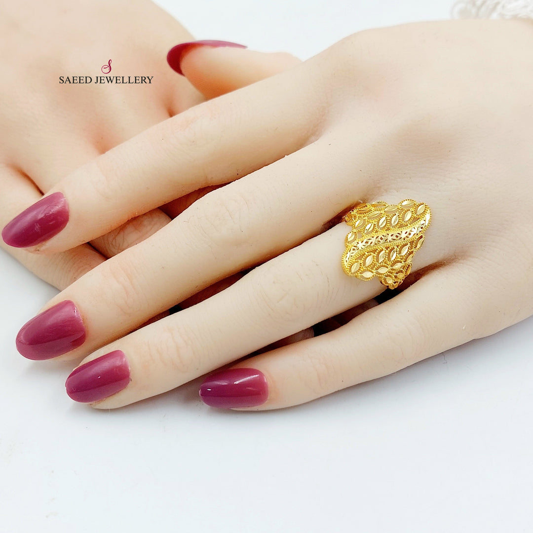 Deluxe Spike Ring Made of 21K Gold by Saeed Jewelry 