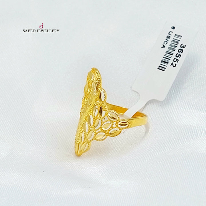 21K خاتم سنبلة اكسترا-مجوهرات الشيخ سعيد-Saeed Jewelry 