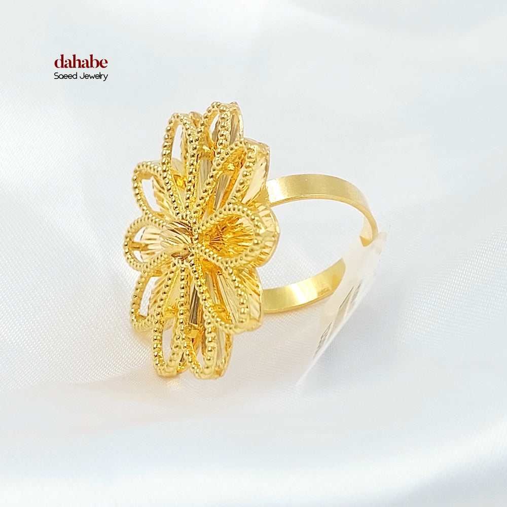 21K Gold Sun Bar Ring