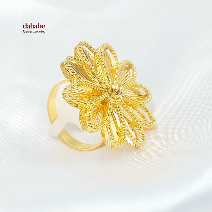 21K Gold Sun Bar Ring