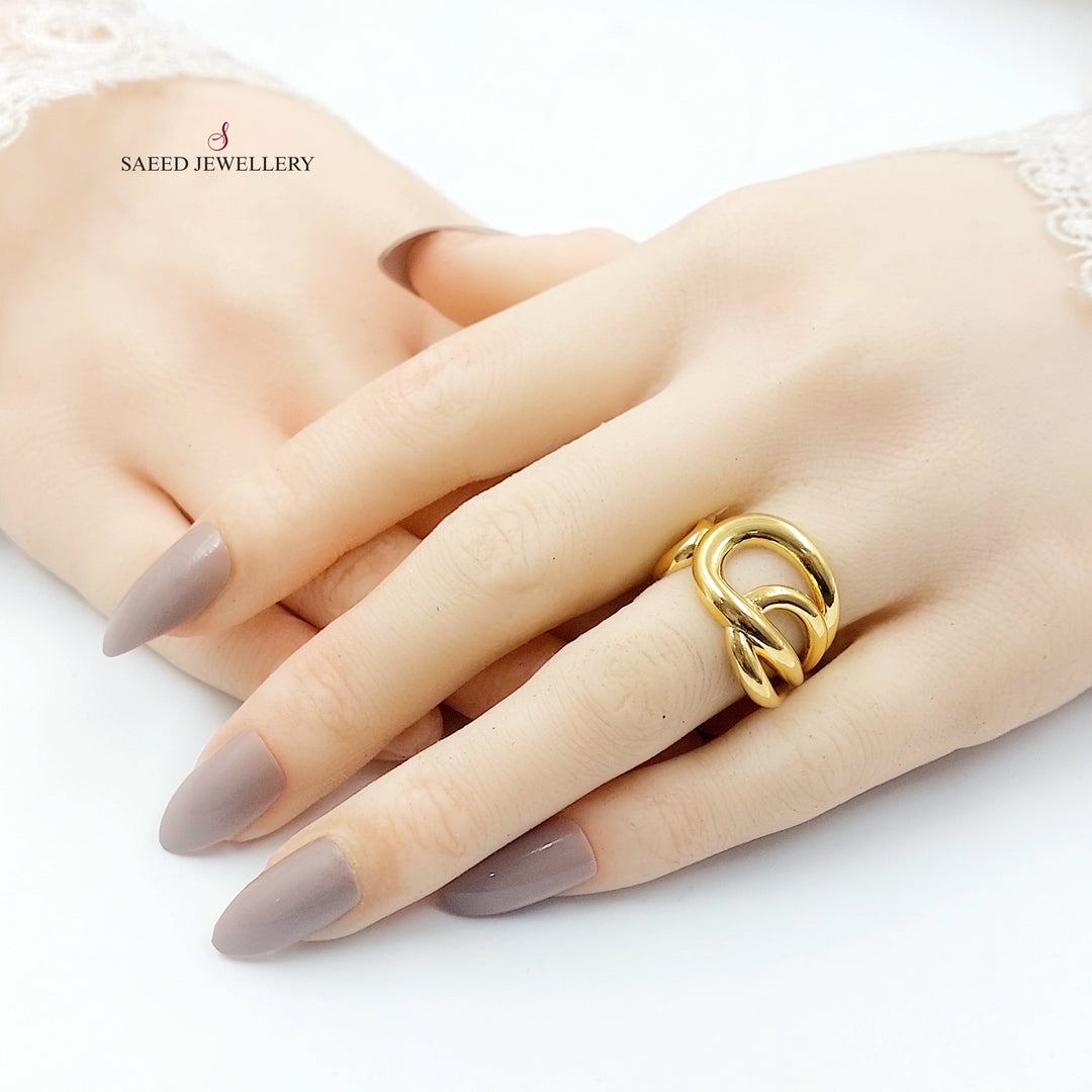 Deluxe Tie Ring Made of 21K Gold by Saeed Jewelry 