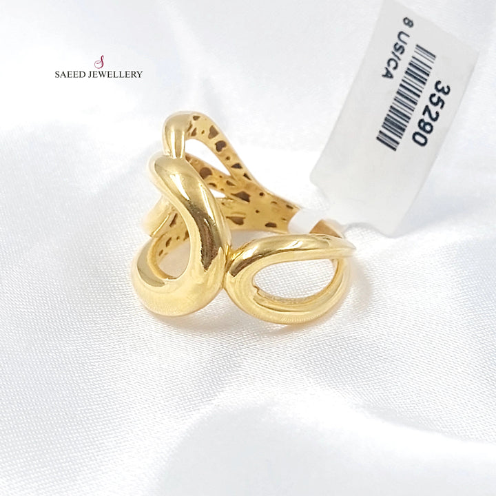 Deluxe Tie Ring Made of 21K Gold by Saeed Jewelry 