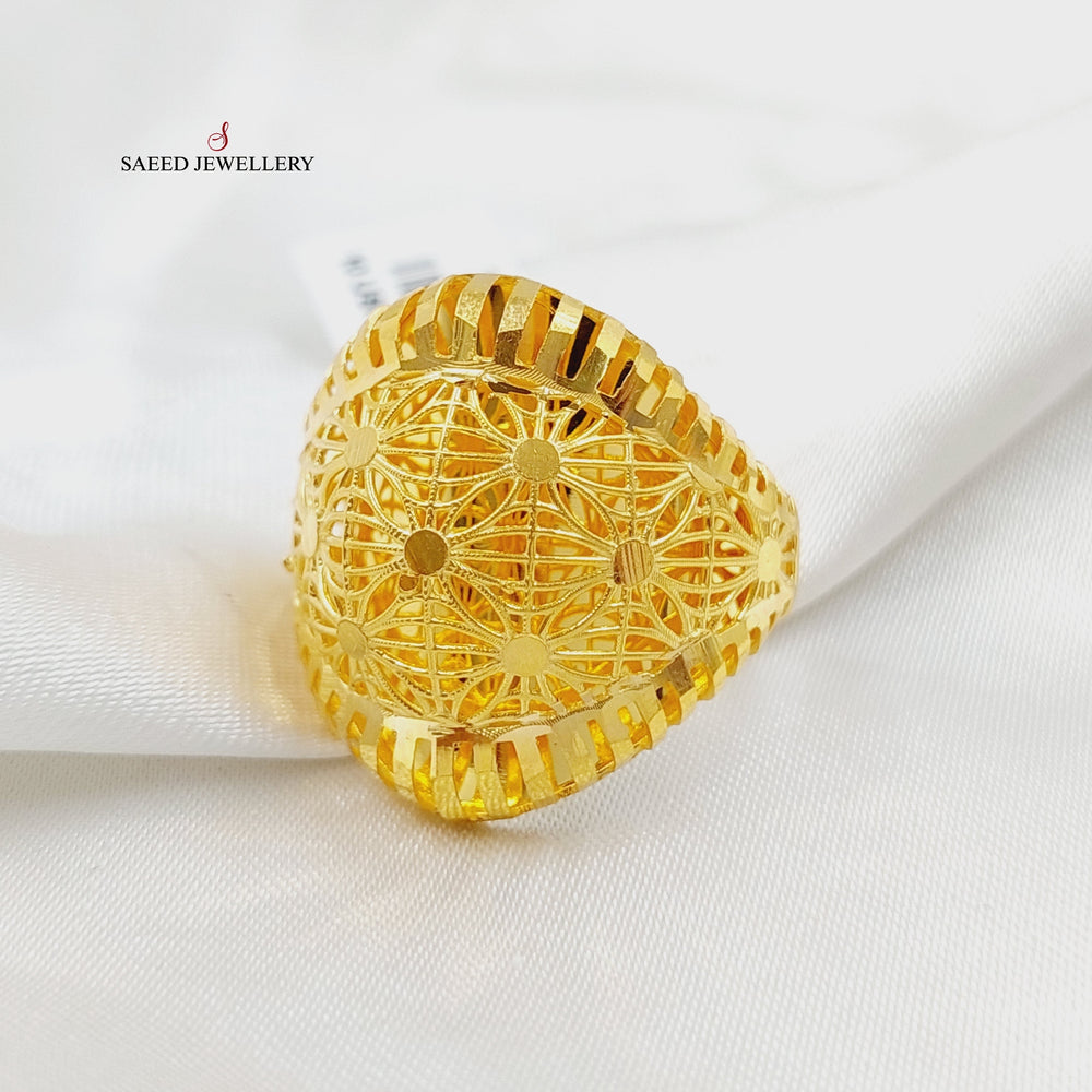 21K Gold Deluxe Turkish Ring by Saeed Jewelry - Image 2