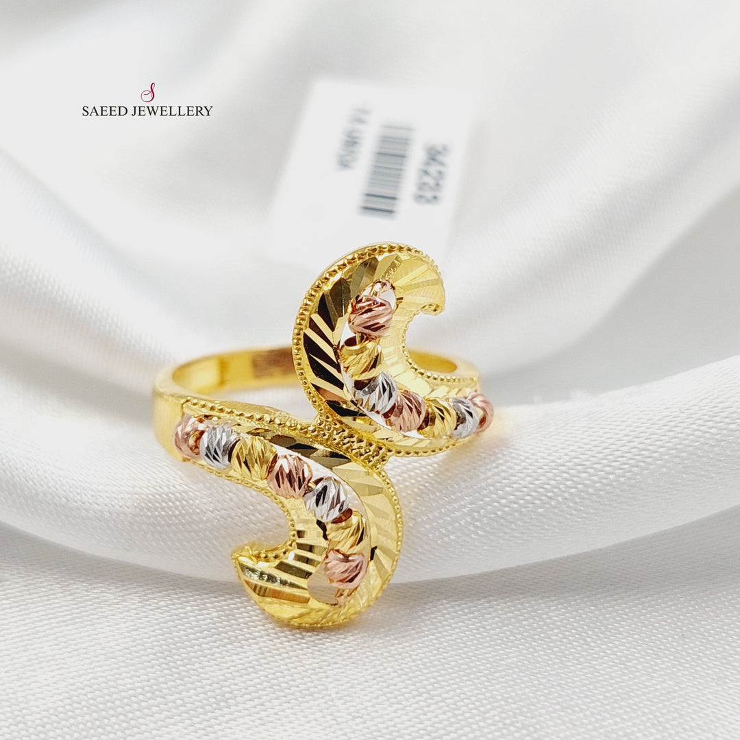 Deluxe Turkish Ring Made of 21K Gold by Saeed Jewelry 