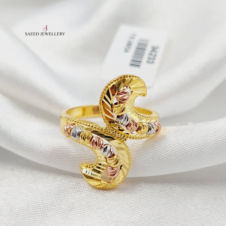 Deluxe Turkish Ring Made of 21K Gold by Saeed Jewelry 