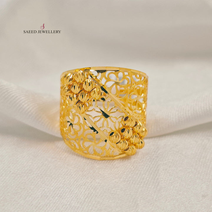 Deluxe Turkish Ring Made of 21K Gold by Saeed Jewelry 