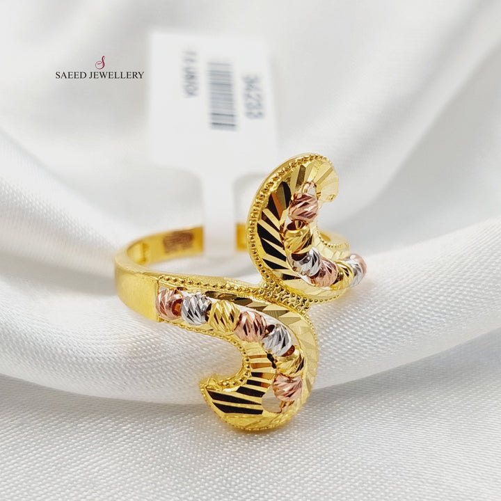 Deluxe Turkish Ring Made of 21K Gold by Saeed Jewelry 