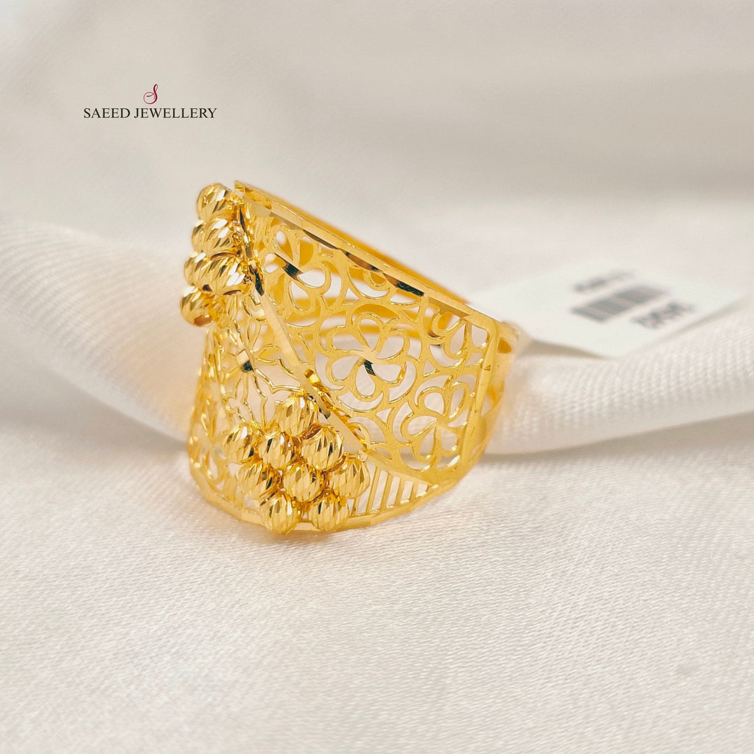 Deluxe Turkish Ring Made of 21K Gold by Saeed Jewelry 