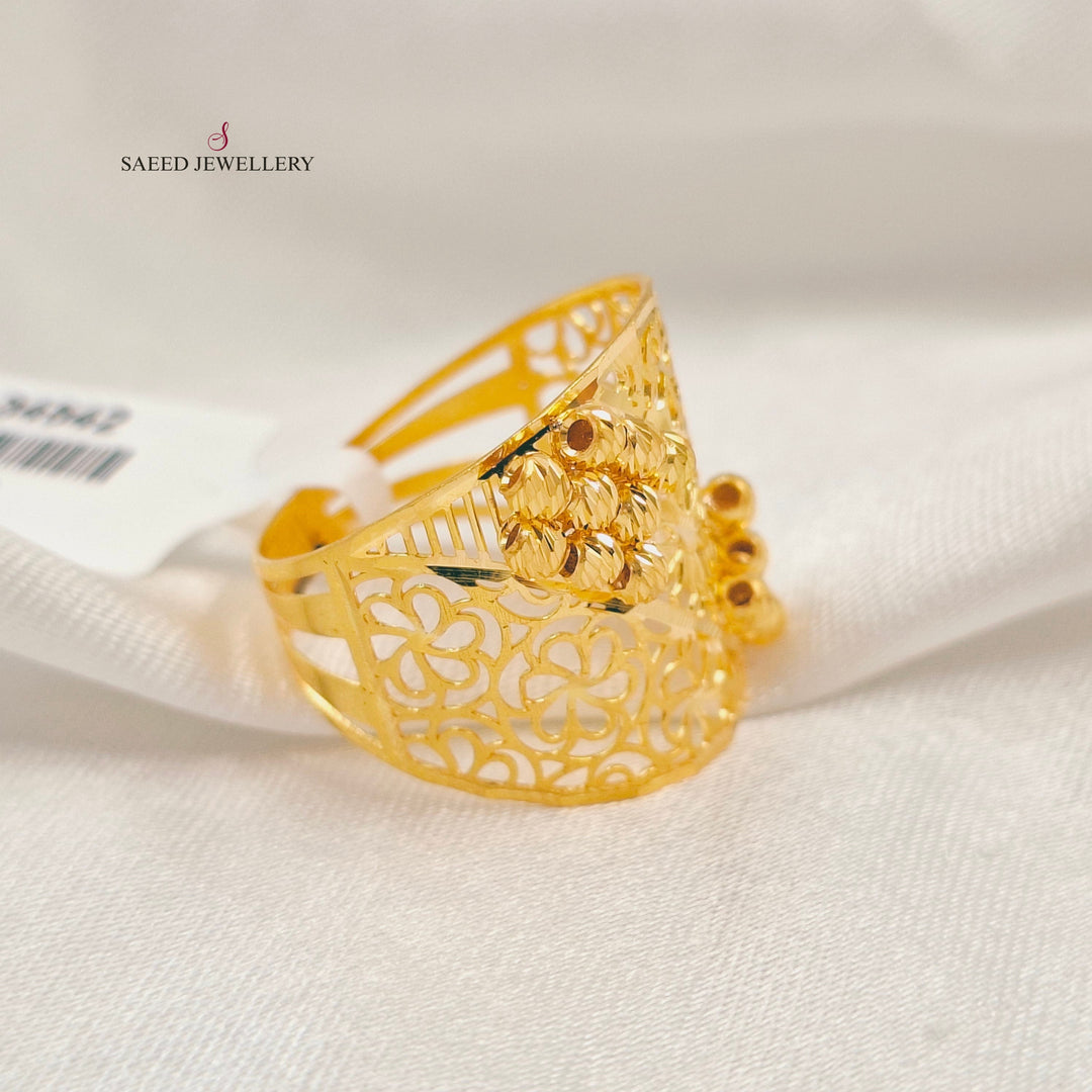 Deluxe Turkish Ring Made of 21K Gold by Saeed Jewelry 