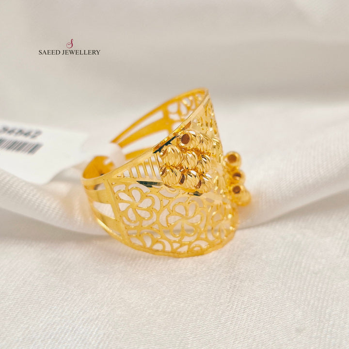 Deluxe Turkish Ring Made of 21K Gold by Saeed Jewelry 