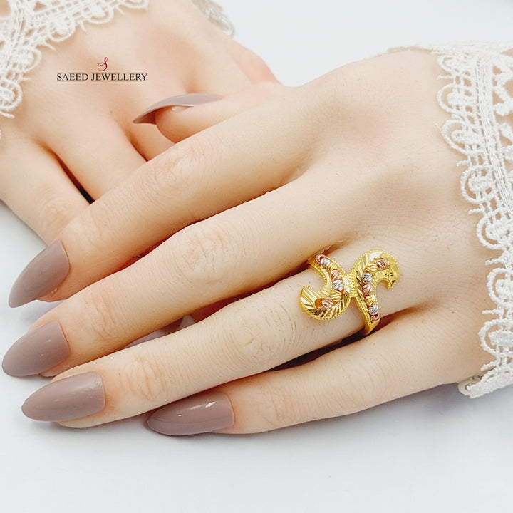 Deluxe Turkish Ring Made of 21K Gold by Saeed Jewelry 