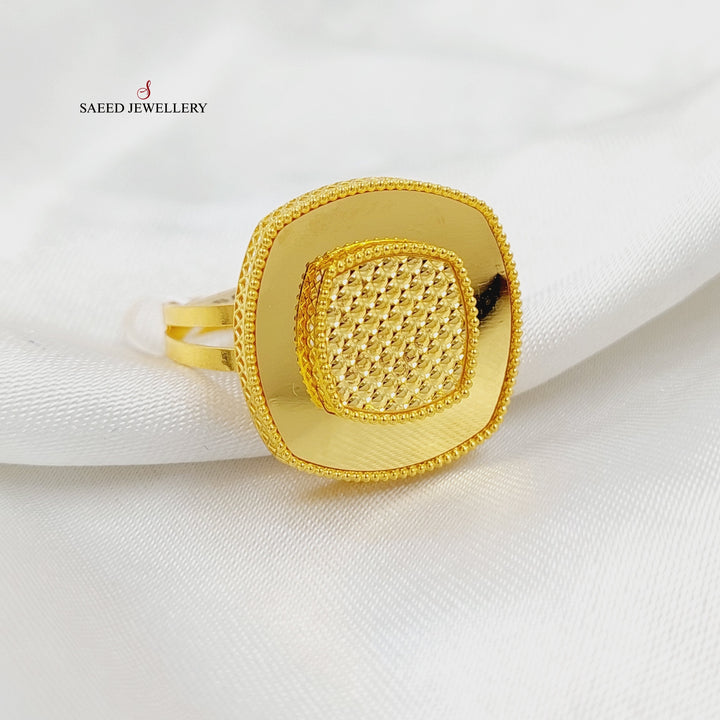 21K Gold Deluxe Turkish Ring by Saeed Jewelry - Image 3