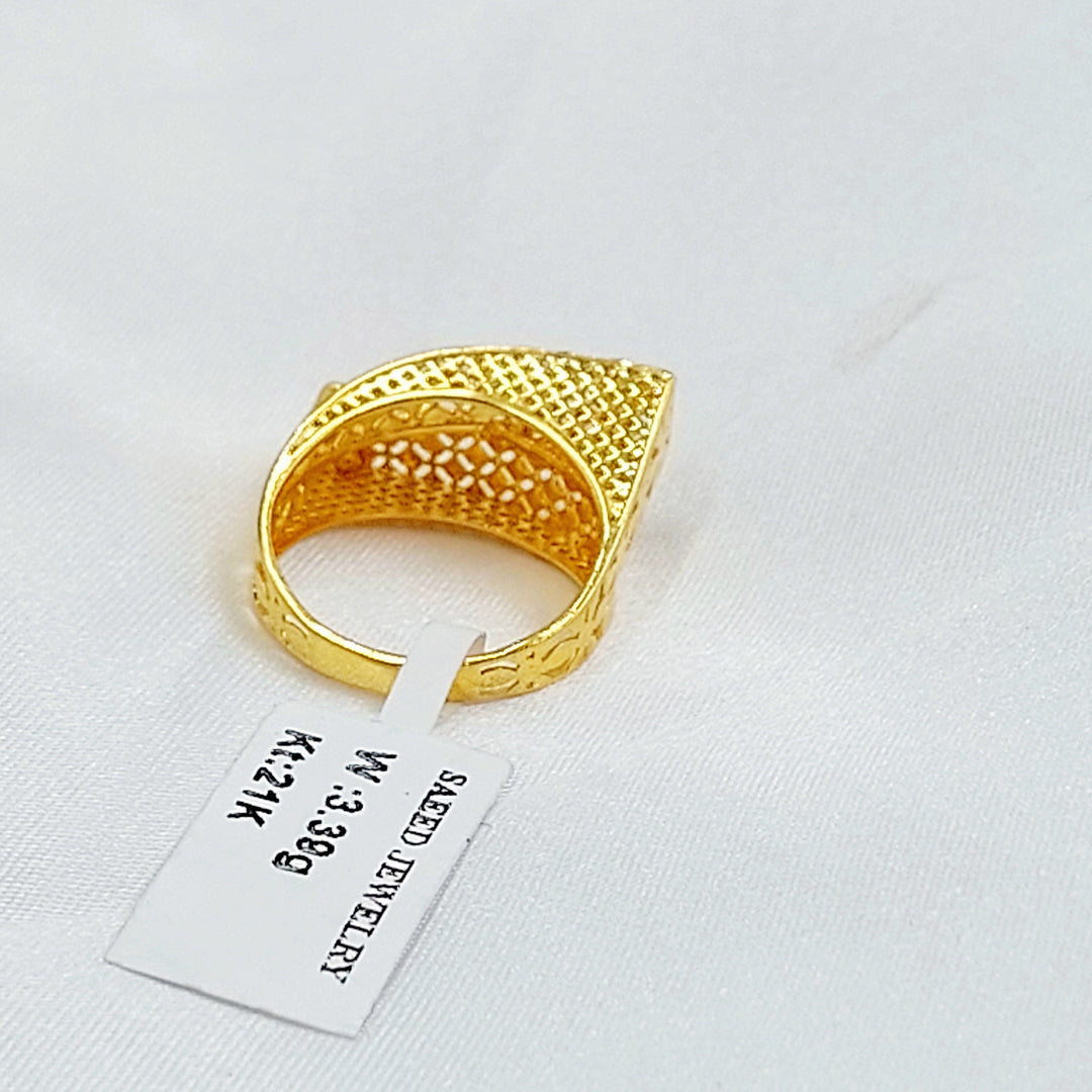 Deluxe Waves Ring Made of 21K Gold by Saeed Jewelry 