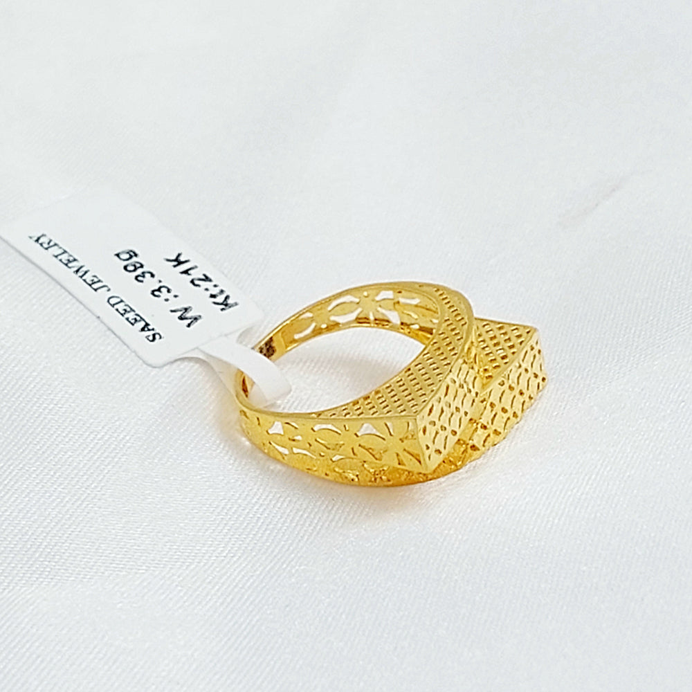 Deluxe Waves Ring Made of 21K Gold by Saeed Jewelry 